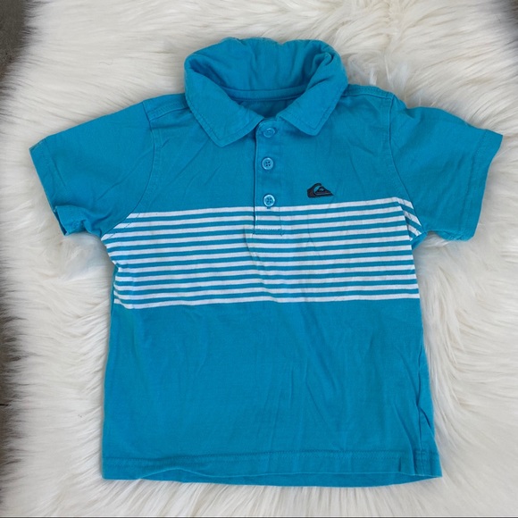 Quiksilver Other - Boys Quiksilver blue striped polo shirt 3T!